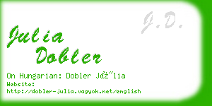 julia dobler business card